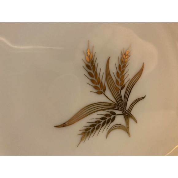 Vintage Lenox Harvest Wheat Lot of 4 Dinner Plates Gold Trim - Picture 10 of 11